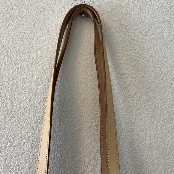 Vintage Dooney & Bourke Women's Purse Bag Beige Tan Plaid Leather Trim Chic Cute - Picture 6 of 16